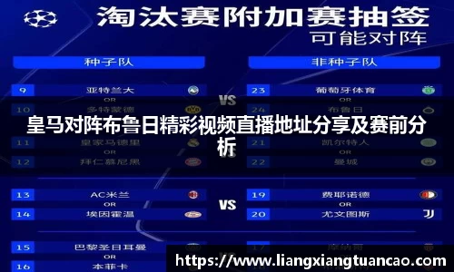 皇马对阵布鲁日精彩视频直播地址分享及赛前分析